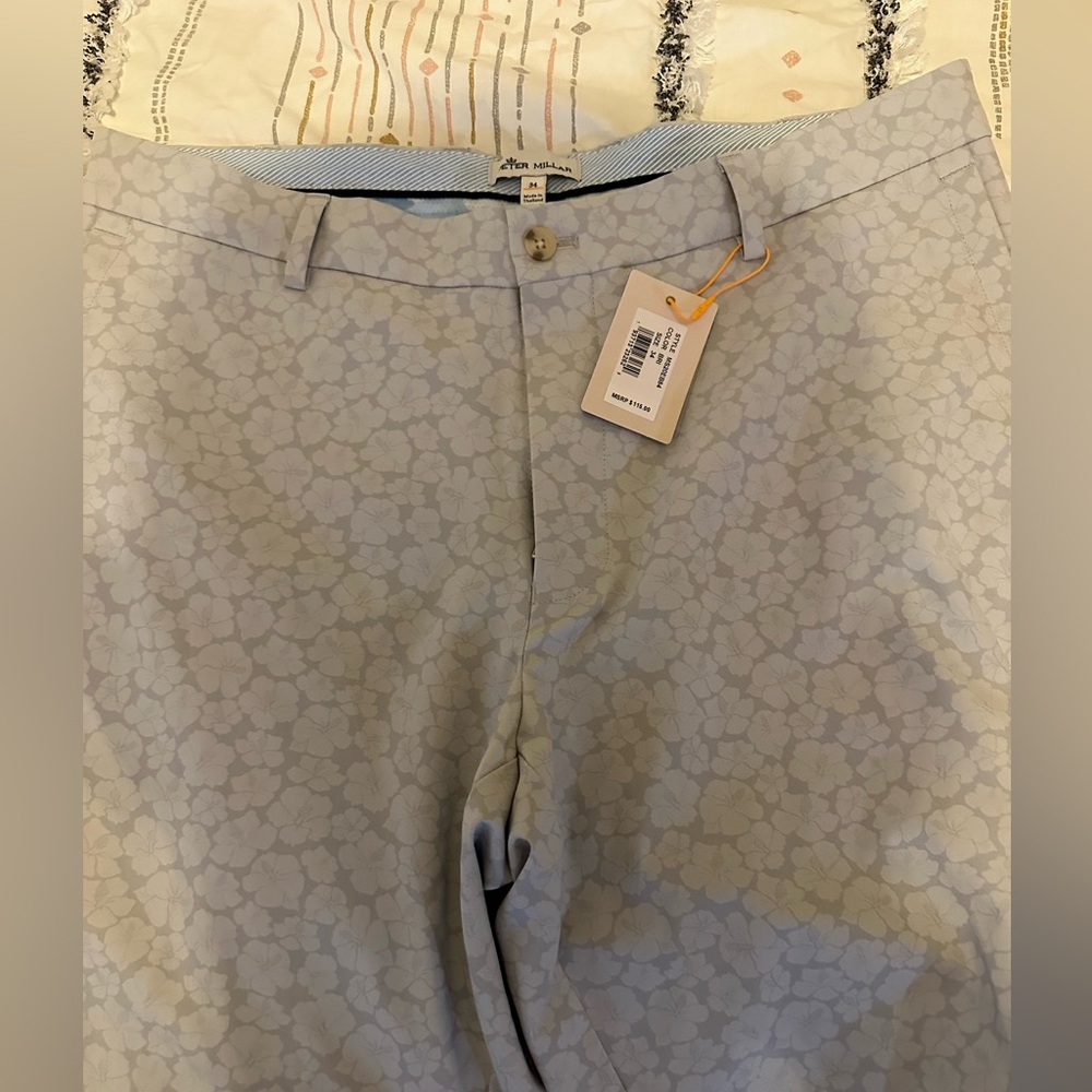 NWT Peter Millar Gray Floral Shorts